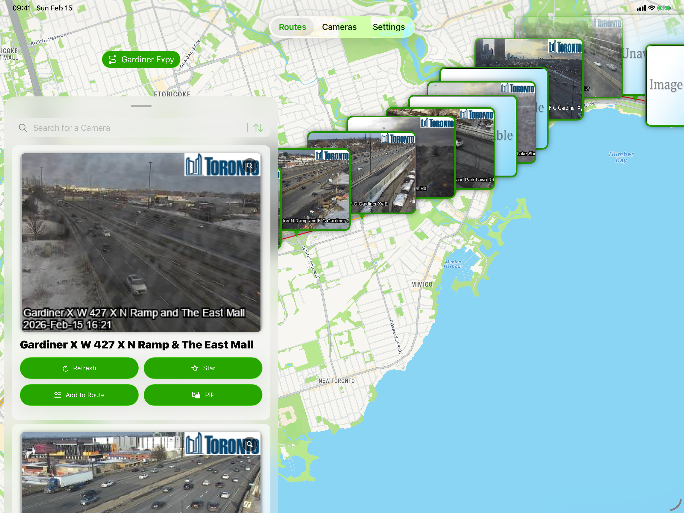 Route map overview screenshot
