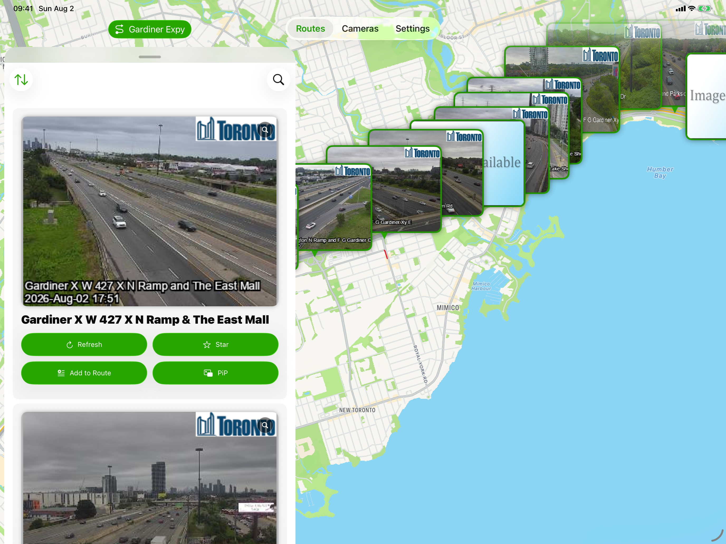 Route map overview screenshot