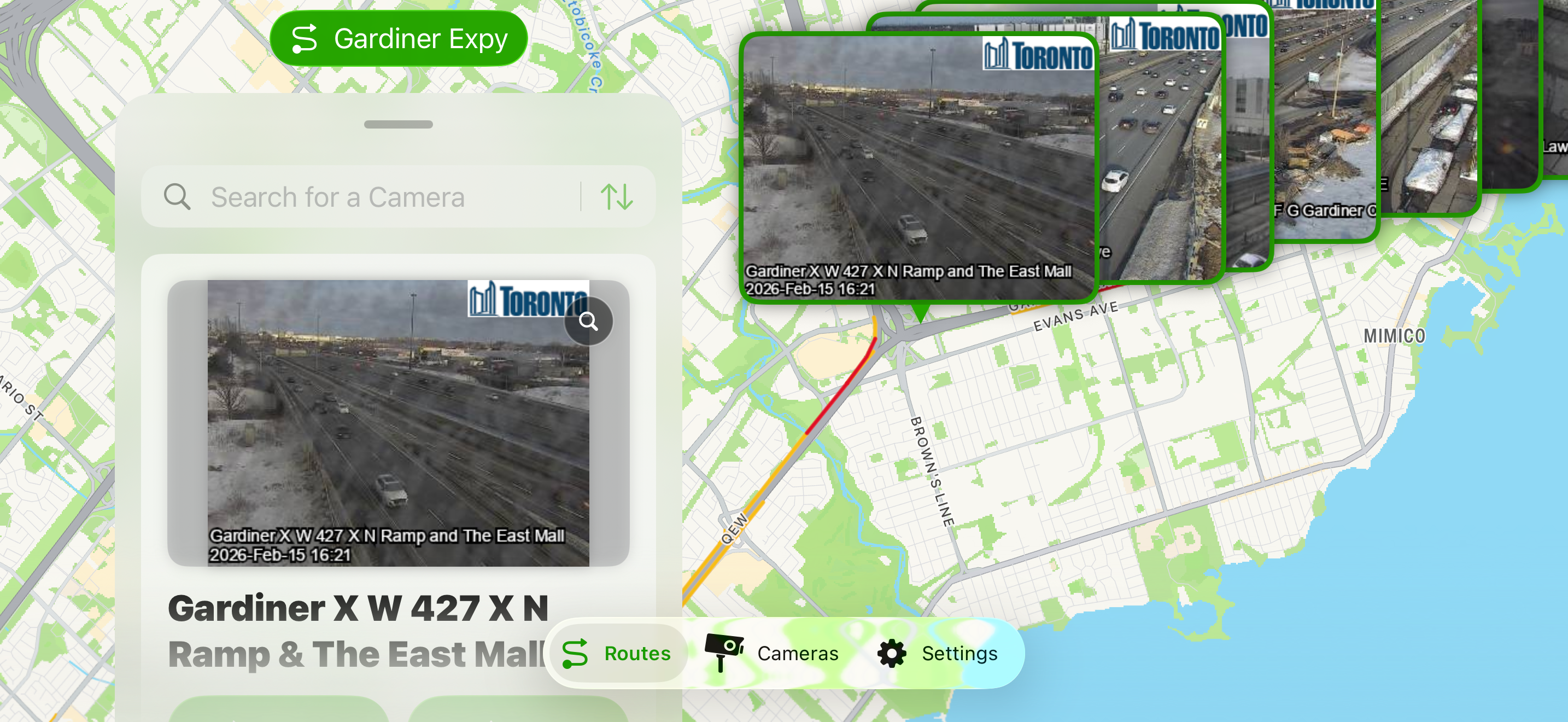 Route map overview screenshot