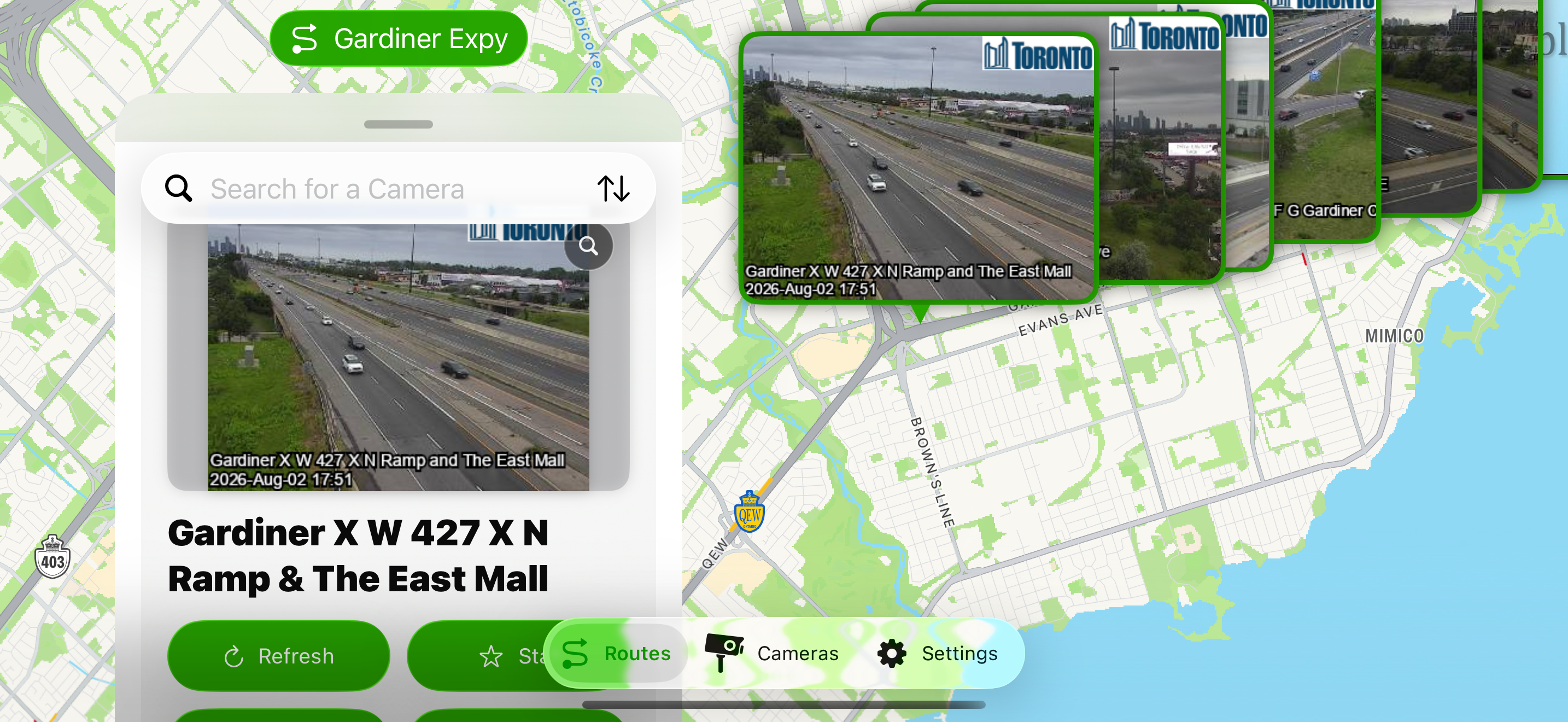 Route map overview screenshot